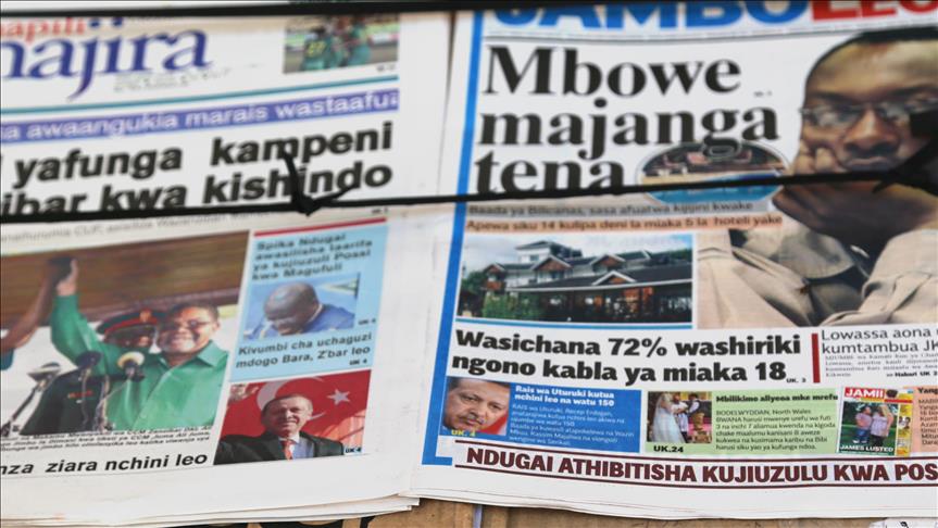 وسائل إعلام تنزانية تولي اهتماماً كبيراً بزيارة أردوغان إلى دودوما