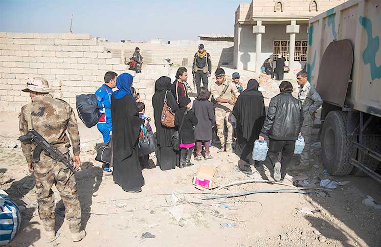 سكان الاحياء المحررة الموصل