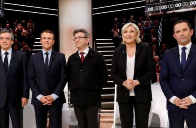 المناظرة الفرنسية لمرشحي الرئاسة شبيهة بنقاشات المقاهي الصاخبة