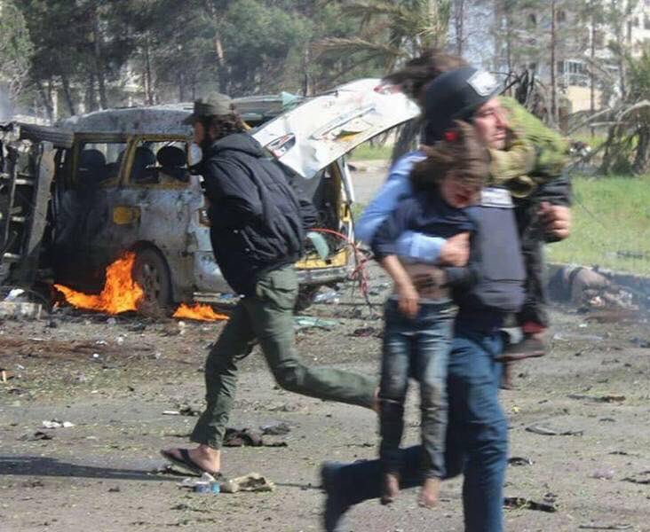  النظام فخخ سيارة اغاثة متسببا بمذبحة لمهجري كفريا والفوعة