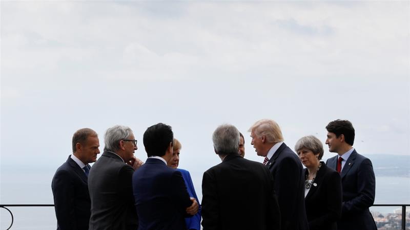 احتجاجات حول المناخ واللاجئين في اليوم الاخير من قمة السبع