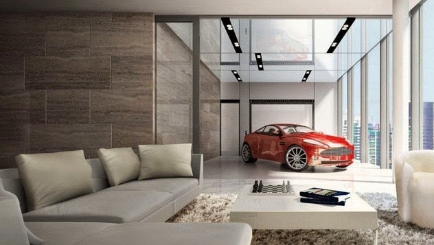 في ميامي اثرياء يركنون سياراتهم في غرفة الجلوس