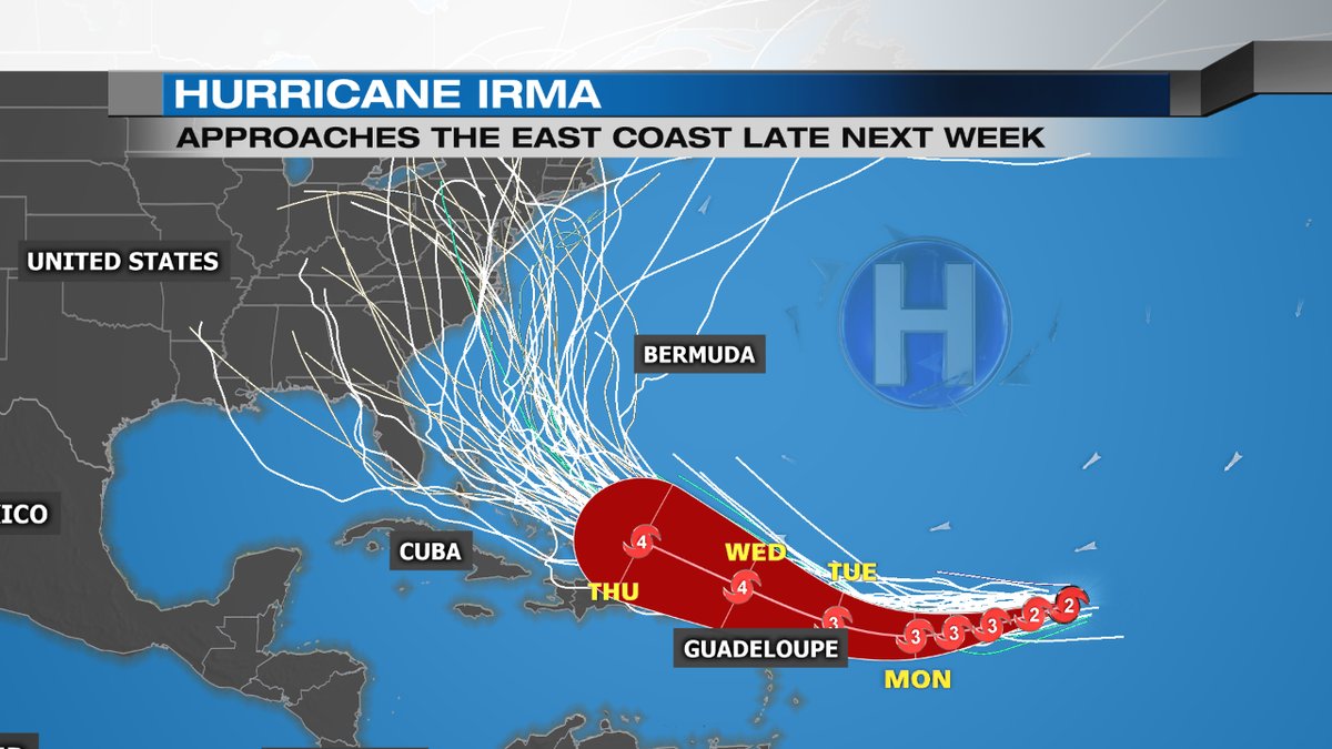 إعصار إرما يستجمع قواه في طريقه لجزر الكاريبي وفلوريدا