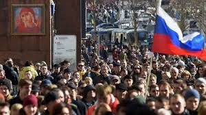 مسيرات لمعارضه روسيا