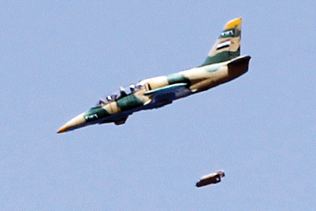    أكثر من 68 ألف برميلاً متفجراً ألقتها مروحيات الأسدعلى المدنيين 