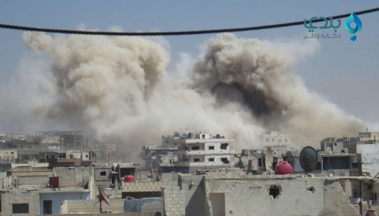 غارات جوية على ريف درعا و الانفجارات تهز الحدود الأردنية