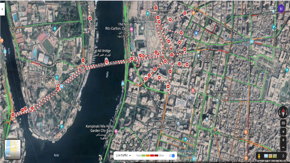 الامن المصري يغلق محطات المترو ووسط لبلد