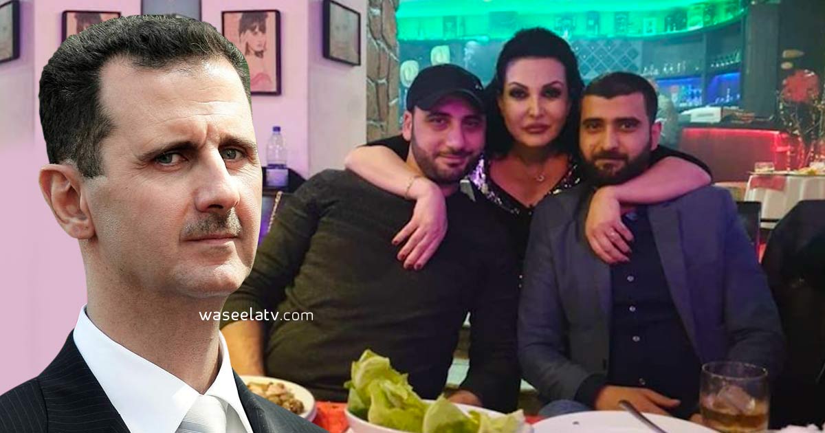 بشار وبنت عمه مع ولديها