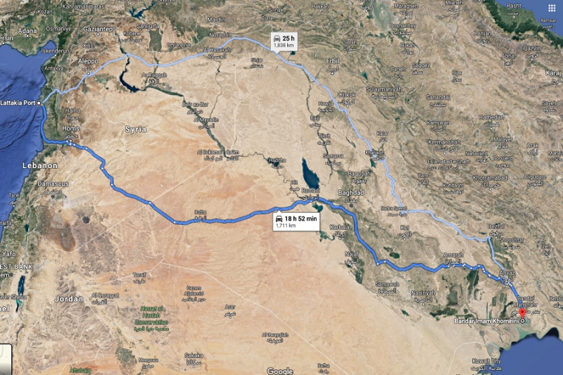 مشروع إيراني لربط ميناء الخميني بالخليج العربي مع ميناء اللاذقية