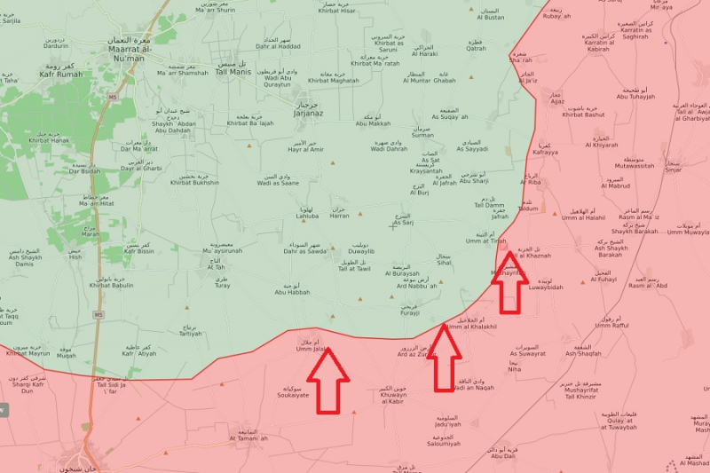 مواقع الجبهات المشتعلة