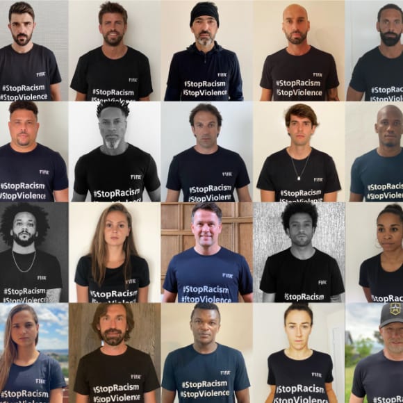 نجوم كرة القدم يشاركون في مبادرة فيفا لنبذ العنصرية