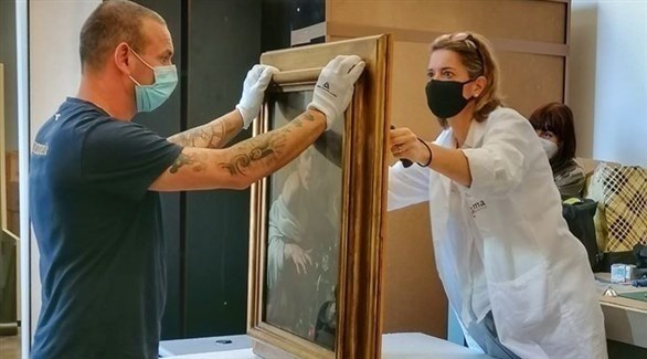 عرض لوحة شهيرة للرسام الايطالي  كارافايو في معرض بروما