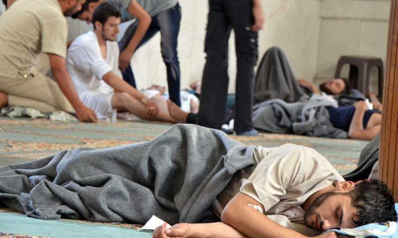 حالات اغماء واختناق بعد كل قصف بالكيماوي في سوريا
