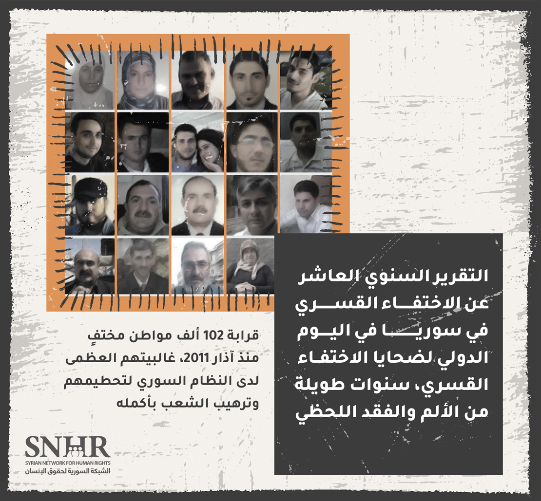ضحايا الاختفاء القسري في سوريا : سنوات طويلة من الألم والفقدان