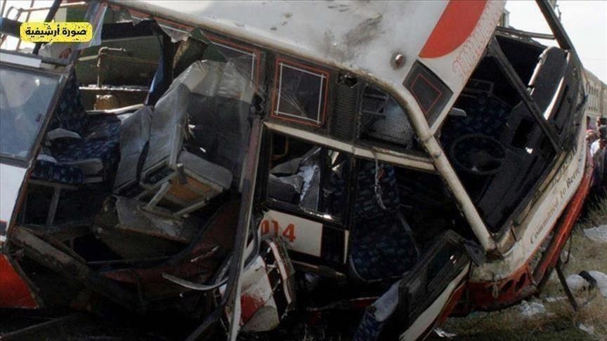  وفاة 12 شخصاً وجرح 34 في انقلاب حافلة شرقي مصر