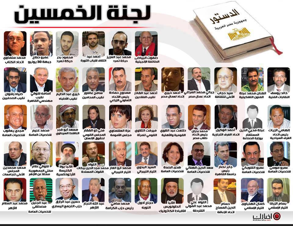 لجنة الخمسين تقر كافة بنود مشروع الدستور الجديد في مصر