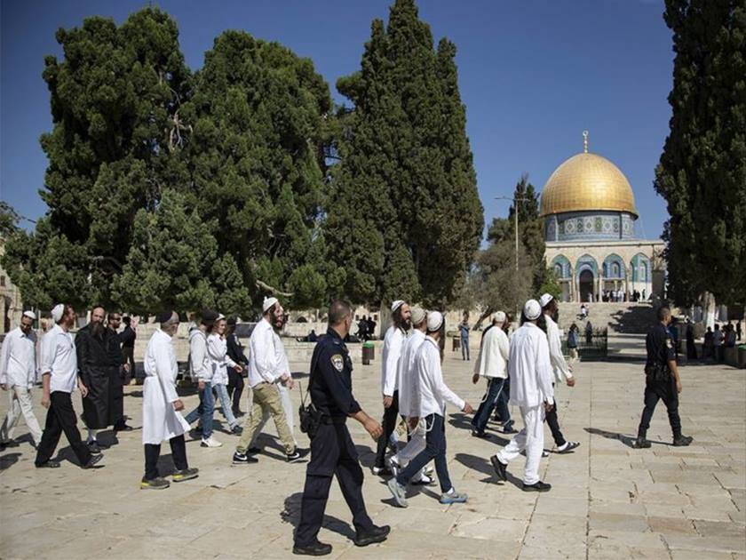  مستوطنون يقتحمون باحات المسجد الأقصى  في ذكرى النكبة 