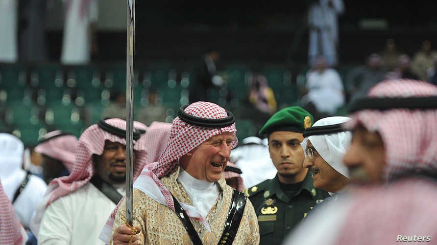 ارشيفية ..الامير تشارلز في احدى  زياراته للسعودية -مواقع تواصل
