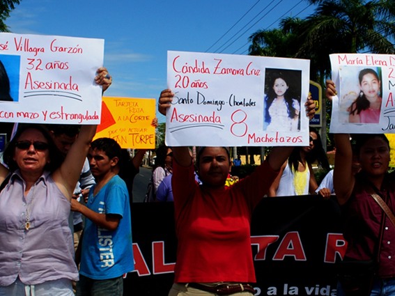 الاحتجاج علي قتل النساء في نيكاراجوا