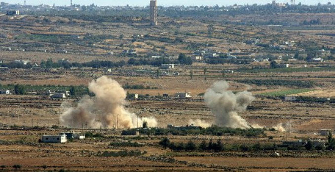 اصابة اسرائيليين احدهما جندي بقذائف اطلقت من سوريا وسقطت في الجولان