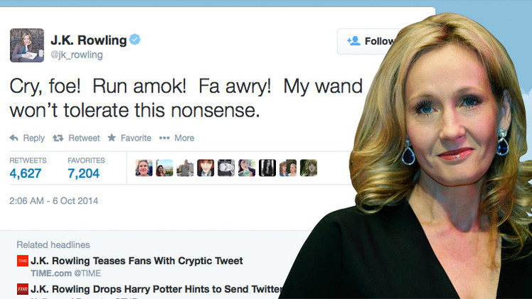 جوان رواينغ تنشر لغزا على تويتر يثير اهتمام عشاق هاري بوتر