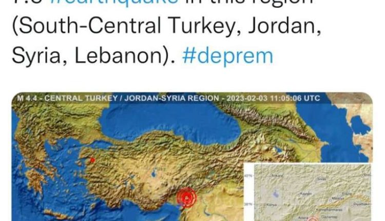 منطقة الزلزال كما حددها الخبير الهولندي - تويتر