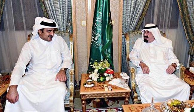 عاهل السعوديه و امير قطر