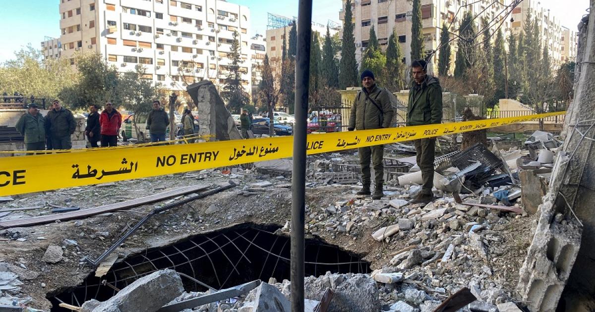 مكان الضربة الاسرائيلية في كفر سوسه - وكالات ومواقع سورية
