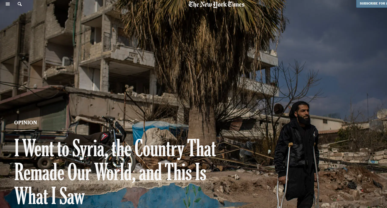 كنتُ في سوريا – البلد الذي غيّر العالم