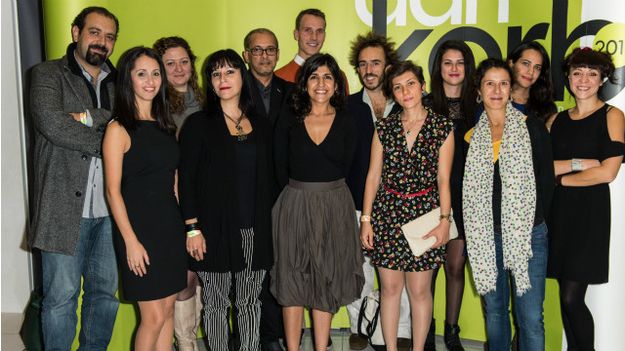 لقطة جمعت بين مخرجي الأفلام المشاركين فبي المهرجان