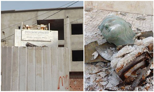 دعوات للاحتجاج ضد تدمير تمثال الطاهر حداد محرر المرأة التونسية   