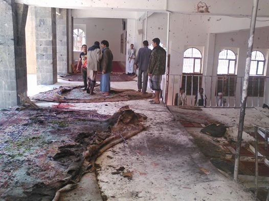   مقتل 142 واصابة 345 بهجومين على مسجدين للحوثيين  