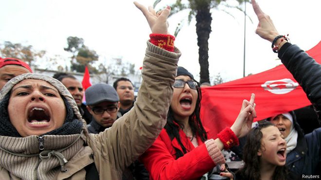 مسيره تونس ضد الارهاب