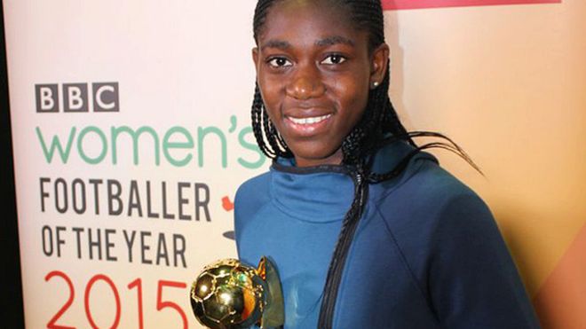 بي بي سي تمنح جائزة أفضل لاعبة كرة قدم للنيجيريه أسيسات أوشوالا