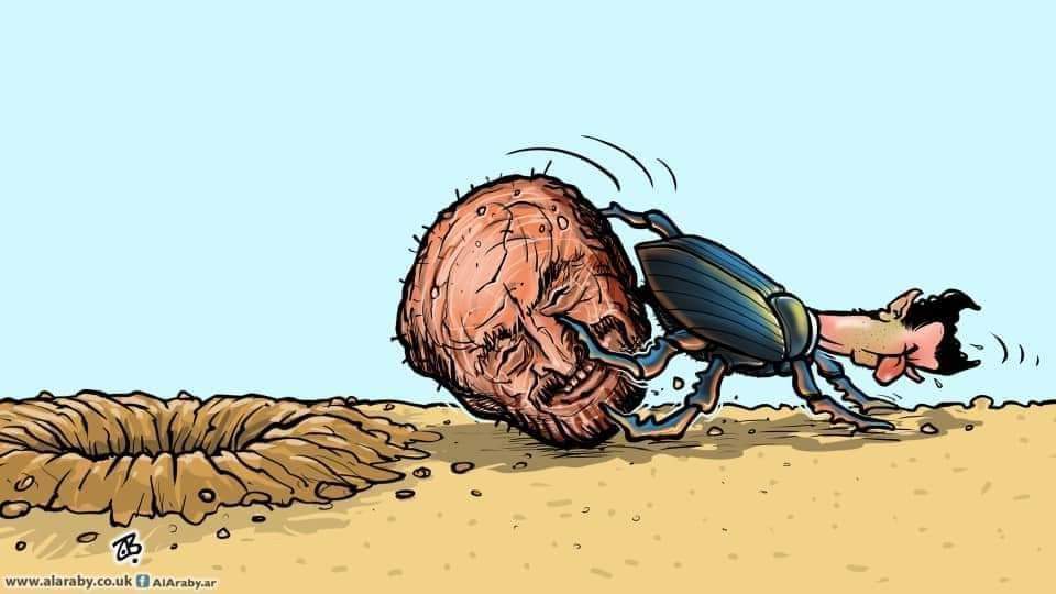 علاقة بشار الاسد بعمه رفعت في كاريكاتير شهير