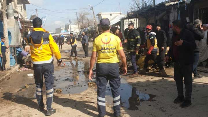 ضحايا بانفجار مفخخة في بلدة الراعي- فيديو قناة حلب