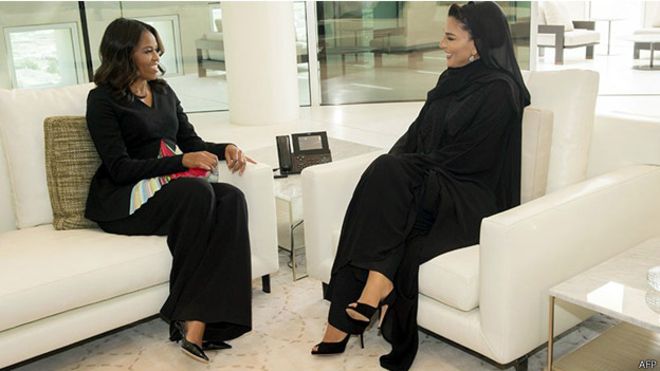 ميشيل أوباما تستهل جولة في الشرق الأوسط بزيارة قطر