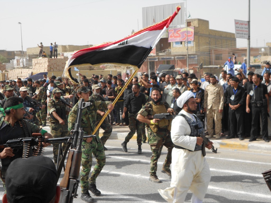 مقاتلو الحشد الشعبي يحتجون على تواجد قوات تركية بالعراق