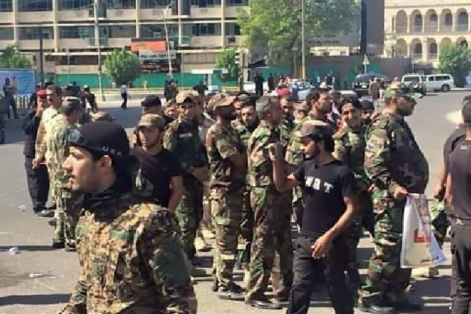 الحشد الشعبي العراقي يتظاهر ضد السعودية  
