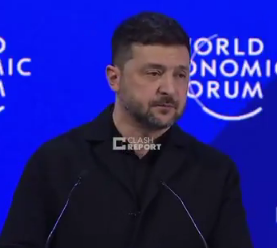 الرئيس الاوكراني، فولوديمير زيلينسكي،- دافوس