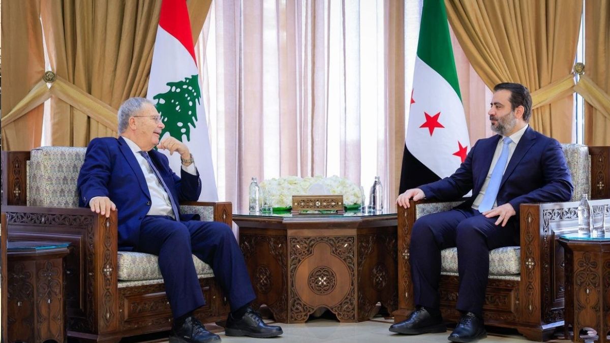 وزير الخارجية السوري أسعد الشيباني يستقبل نائب رئيس مجلس الوزراء اللبناني طارق متري في سوريا - 19 تشرين الثاني 2025 (وزارة الخاجية السورية)