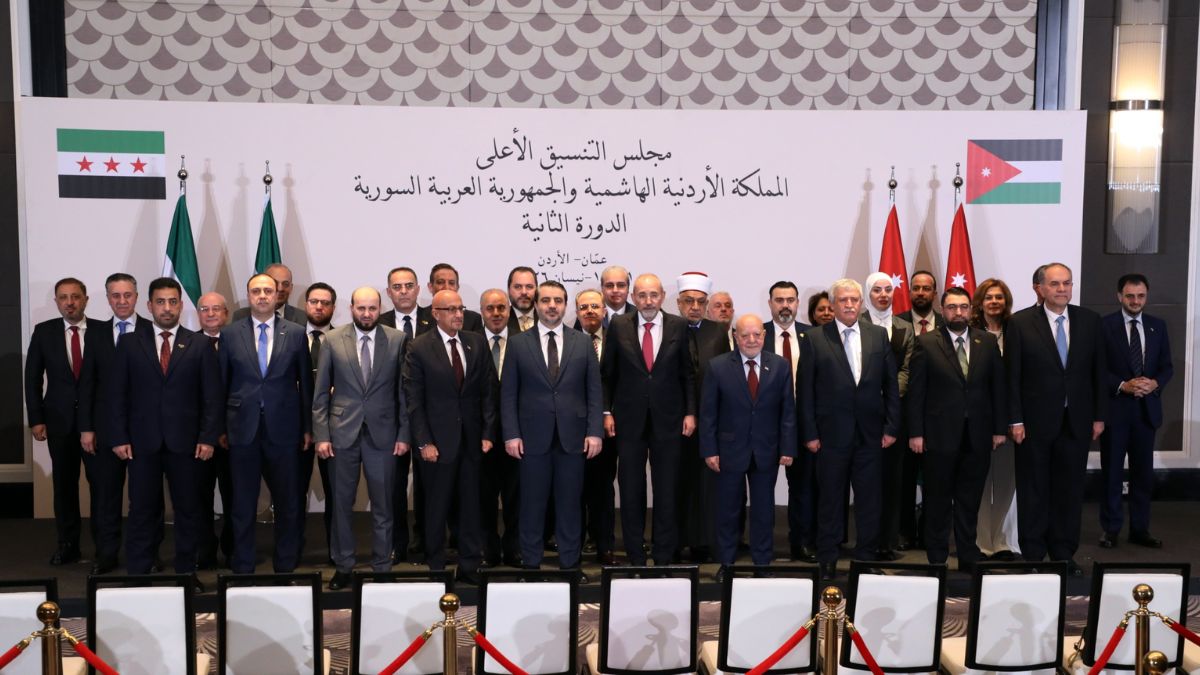 اجتماع مجلس التنسيق الأعلى السوري الأردني في العاصمة الأردنية عمان - 12 نيسان 2026 (بترا)