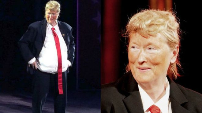 ميريل ستريب تُجسّد دونالد ترامب في عرض مسرحي