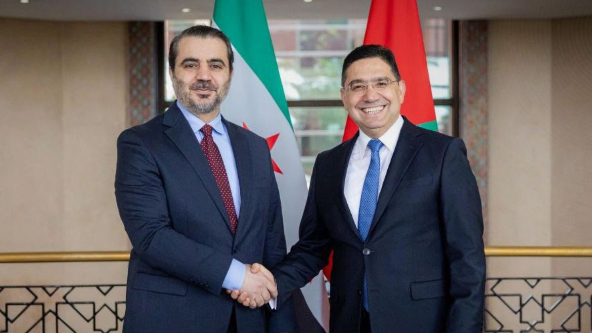 وزير الخارجية المغربي ناصر بوريطة يستقبل نظيره السوري أسعد الشيباني في العاصمة المغربية الرباط ـ 14 أيار 2026 (سانا)