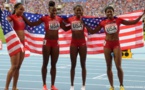 سيدات أمريكا يستعدن ميداليتهن الذهبية في سباق التتابع