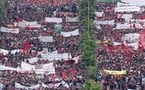 مسيرة مليونية بالدار البيضاء ضد أسبانيا وأعداء المغرب 