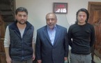 ‏وصول الصحافيين التركيين اللذين كانا محتجزين في سوريا الى طهران 