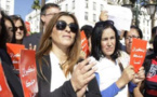 نساء المغرب يتظاهرن لتسريع إصدار القوانين التي تنهي التمييز ضدهن