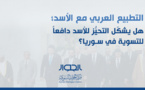 التطبيع العربي مع الأسد؛ هل يشكّـل التحيُّـز للأسد دافعاً للتسوية في سوريا؟