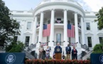 الرئيس الأمريكي جو بايدن يلقي خطابًا أمام البيت الأبيض (ديلي تلغراف)